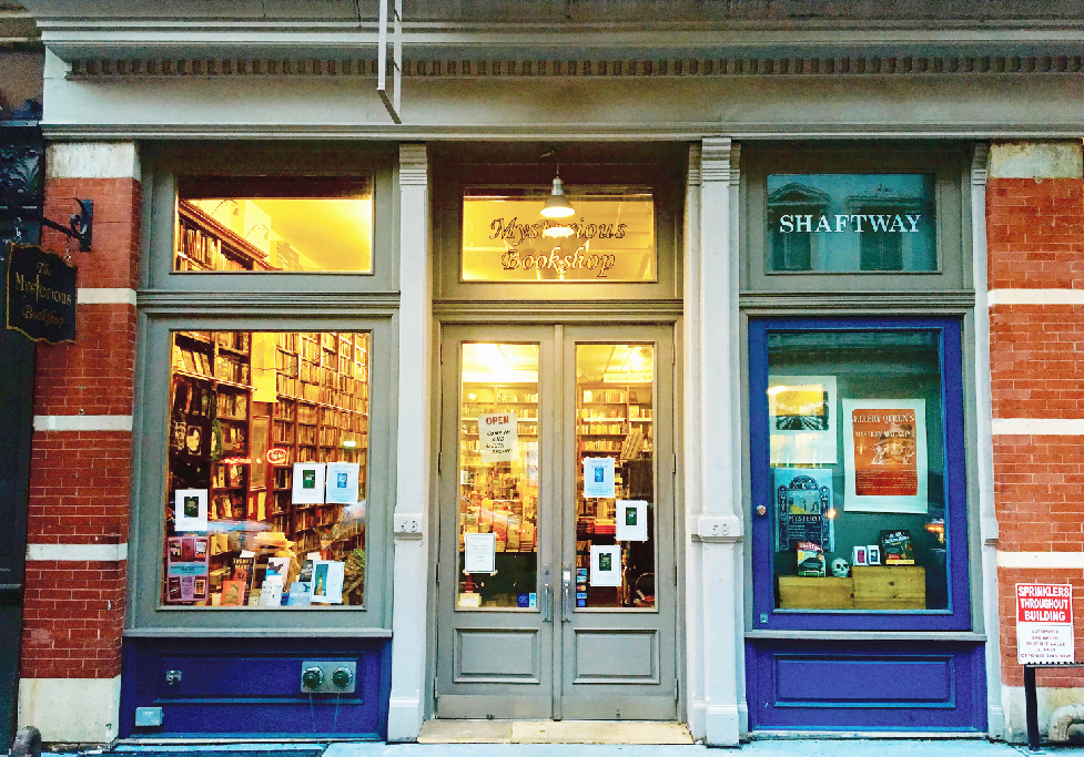 storefront of The Mysterious Bookshop