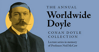 banner for the annual Worldwide Doyle program of the Portsmouth Libraries